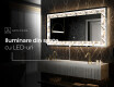 Decoratiune oglinda cu LED moderna - Floral Reflections #8