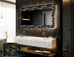 Decoratiune oglinda cu LED moderna - Vintage Leaves