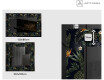 Decoratiune oglinda cu LED moderna - Vintage Leaves #2