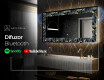 Decoratiune oglinda cu LED moderna - Vintage Leaves #7