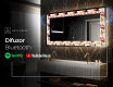 Decoratiune oglinda cu LED moderna - Flowers Full Of Colors #6
