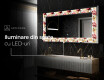 Decoratiune oglinda cu LED moderna - Flowers Full Of Colors #7