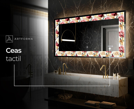 Decoratiune oglinda cu LED moderna - Flowers Full Of Colors #6