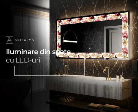 Decoratiune oglinda cu LED moderna - Flowers Full Of Colors #8