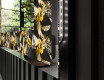Decoratiune oglinda cu LED moderna - Floral Symmetries #3