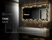 Decoratiune oglinda cu LED moderna - Floral Symmetries #6