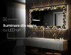 Decoratiune oglinda cu LED moderna - Floral Symmetries #8