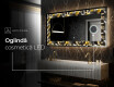 Decoratiune oglinda cu LED moderna - Floral Symmetries #9