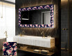 Decoratiune oglinda cu LED moderna - Floral Layouts