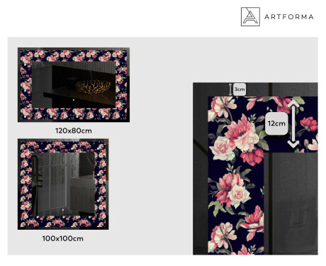 Decoratiune oglinda cu LED moderna - Floral Layouts #2