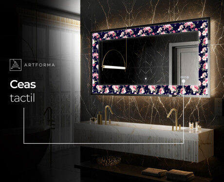 Decoratiune oglinda cu LED moderna - Floral Layouts #6