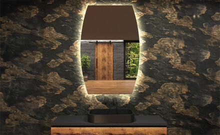 Oglinzi pentru baie cu LED în formă neregulată M221