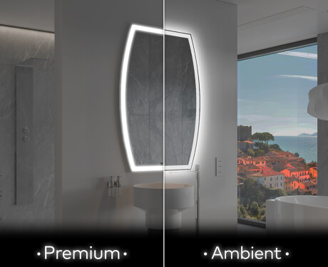 Oglinzi pentru baie cu LED în formă neregulată M222