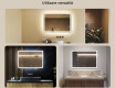 Oglinzi moderne baie cu leduri 100x70cm cu Dual color, Întrerupător iluminarea, Saltea de încălzire, Difuzor Bluetooth - L141 #2