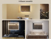 Oglinzi moderne baie cu leduri 70x50cm cu Dual color, Întrerupător iluminarea, Saltea de încălzire - L49 #2