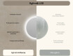 Oglindă rotundă de baie cu iluminare LED 80 cm #6