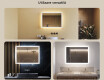 Oglindă dreptunghiulară de baie cu iluminare LED 80x60 cm #2