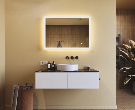 Oglindă dreptunghiulară de baie cu iluminare LED 100x70 cm #8