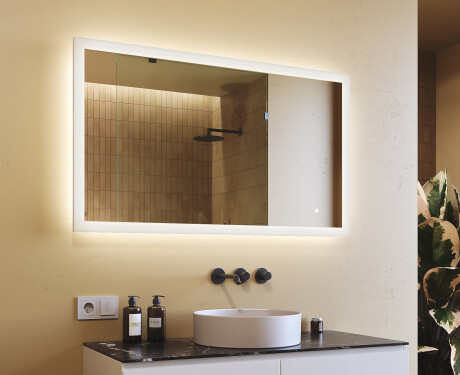 Oglindă de baie dreptunghiulară cu iluminare LED 120x70 cm
