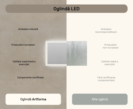 Oglindă de baie dreptunghiulară cu iluminare LED 120x70 cm #6