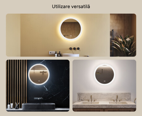 Oglinzi rotunde de baie cu iluminare LED 60 cm #2