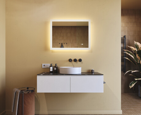 Oglindă dreptunghiulară de baie LED 80x60 cm #9