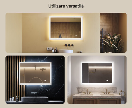 Oglindă dreptunghiulară de baie cu iluminare LED 100x70 cm #2