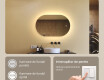 Oglindă ovală cu iluminare LED 80x50/50x80 cm, culori duale, comutator tactil, covoraș de încălzire #4