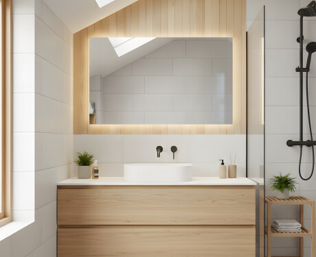 Oglindă de baie iluminată 60x80/80x60 cm cu lumină neutră 4500K