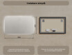 Oglindă de baie iluminată 60x80/80x60 cm cu lumină neutră 4500K #6