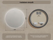 Oglindă rotundă de baie iluminată 60 cm cu lumină neutră 4500K #6