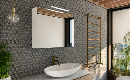 Dulap de baie LED - Alphine White Mateo 70 x 60 cm