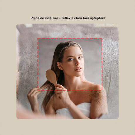 Oglindă rotundă cu iluminare LED - 60/80 cm într-o ramă argintie din aluminiu #6