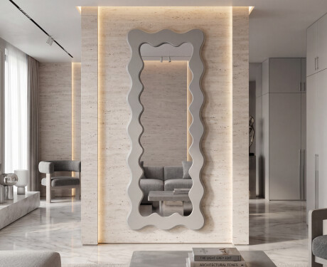 Oglindă decorativă ondulată cu ramă FLOW din MDF lăcuit #6