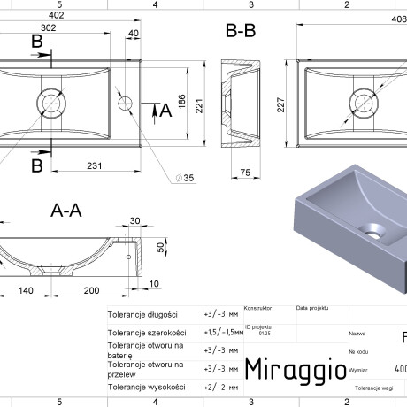 Chiuvetă FARO L MIRASTONE GRI #2