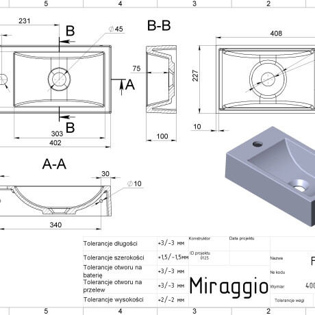 Chiuvetă FARO R MIRASOFT #1