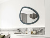 Oglindă asimetrică cu ramă decorativă din MDF L304