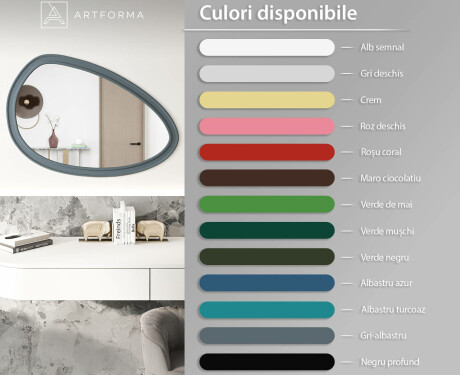 Oglindă asimetrică cu ramă decorativă din MDF L304 #3