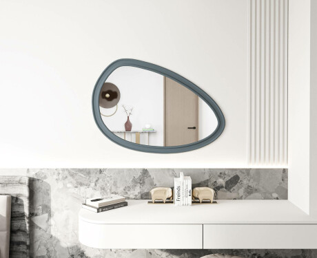 Oglindă asimetrică cu ramă decorativă din MDF L304 #6