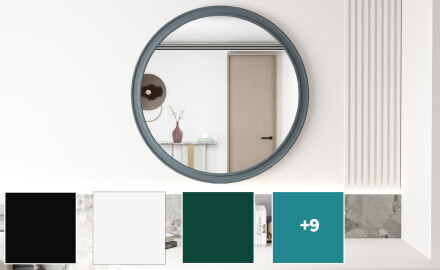 Oglindă rotundă cu finisaj MDF L300