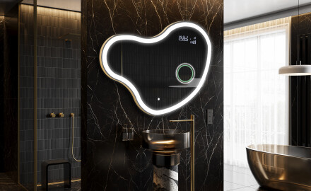 Oglinzi pentru baie cu LED în formă neregulată N222
