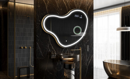 Oglinzi pentru baie cu LED în formă neregulată N223