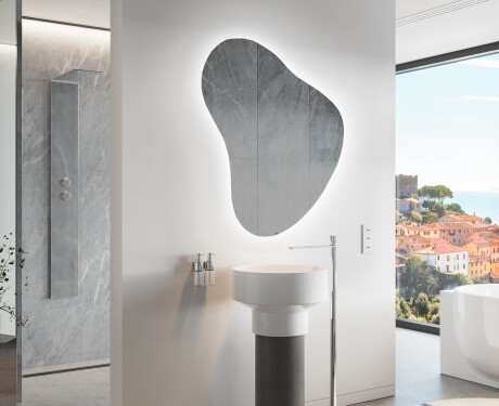 Oglinzi pentru baie cu LED în formă neregulată V221