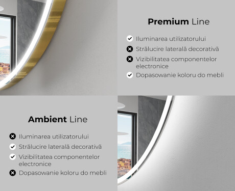 Oglinzi pentru baie cu LED în formă neregulată V222 #2