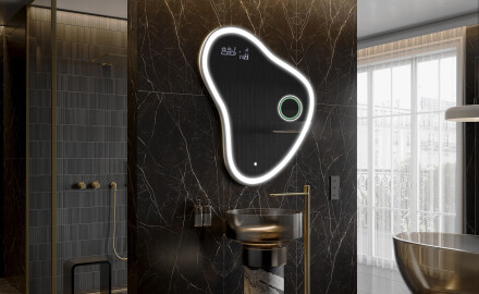 Oglinzi pentru baie cu LED în formă neregulată V222