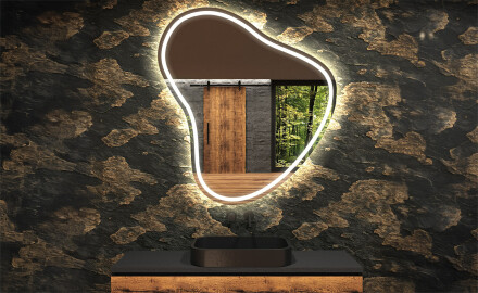 Oglinzi pentru baie cu LED în formă neregulată V223