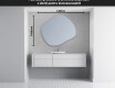 Oglinda LED forma neregulata de perete L158 #3