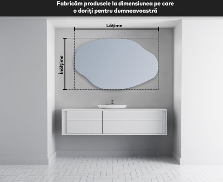 Oglinzi pentru baie cu LED în formă neregulată O221 #3