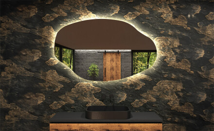 Oglinzi pentru baie cu LED în formă neregulată O221