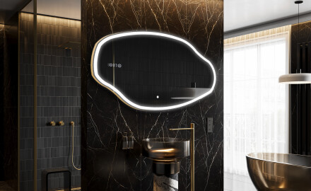 Oglinzi pentru baie cu LED în formă neregulată O222